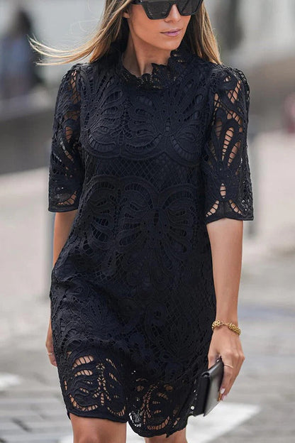 Vestido mini de encaje de crochet Reason To Smile