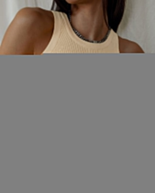 Ribbed Knitted Solid Color Slim Short Camisole