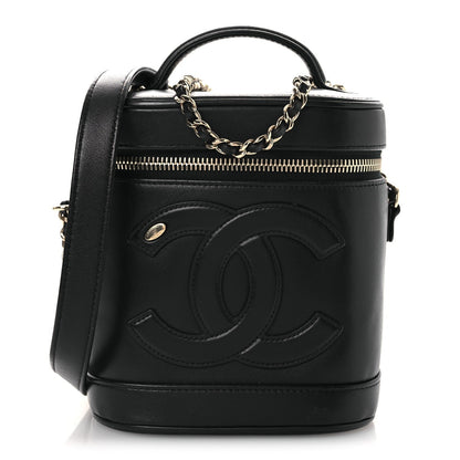 Lambskin Timeless Vanity Cosmetic Case Black