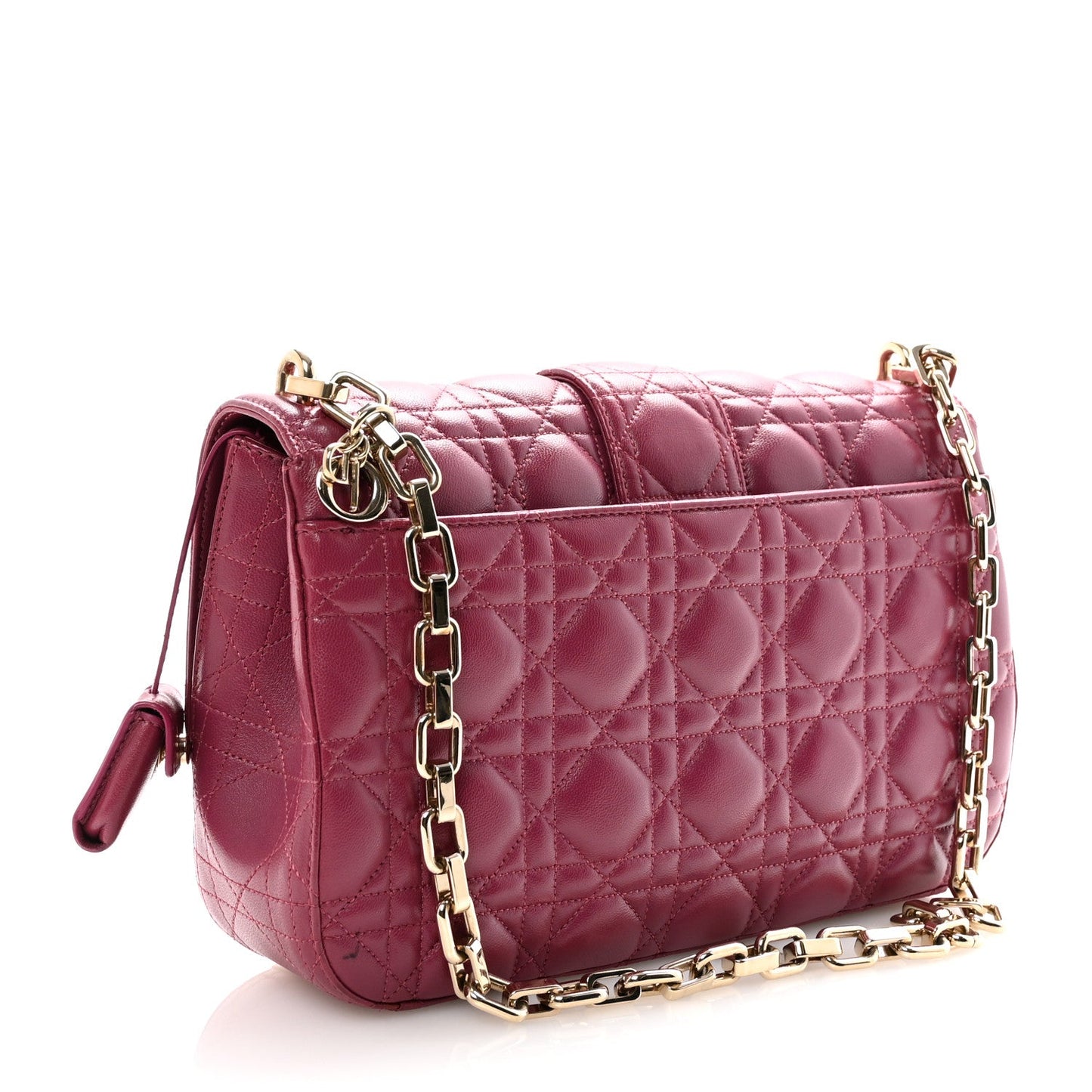 Lambskin Cannage Medium Miss Dior Flap Fuchsia
