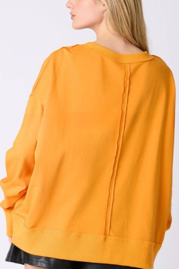 Sudadera informal holgada con estampado de letras de Halloween 