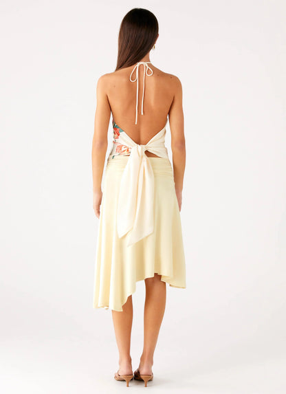 Loreta Beaded Tie Back Top - Siena Floral