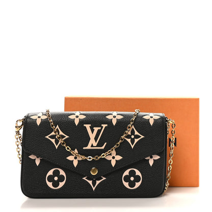Empreinte Monogram Giant Felicie Pochette Black Beige