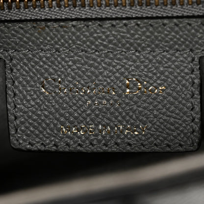 Grained Calfskin Saddle Bag Grey Stone