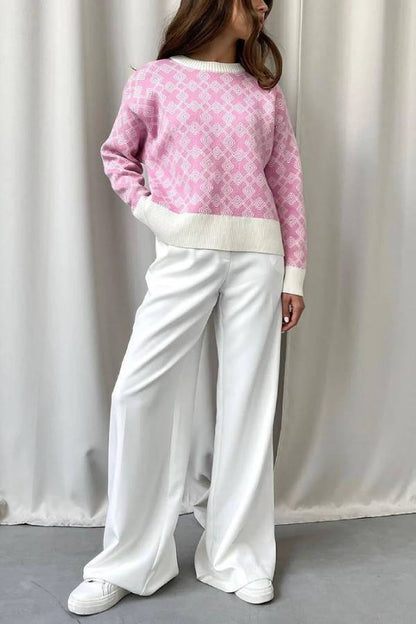 Suéter jacquard chic y de tendencia 