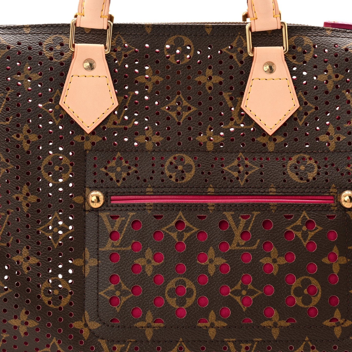 Monogram Perforated Speedy 30 Fuchsia