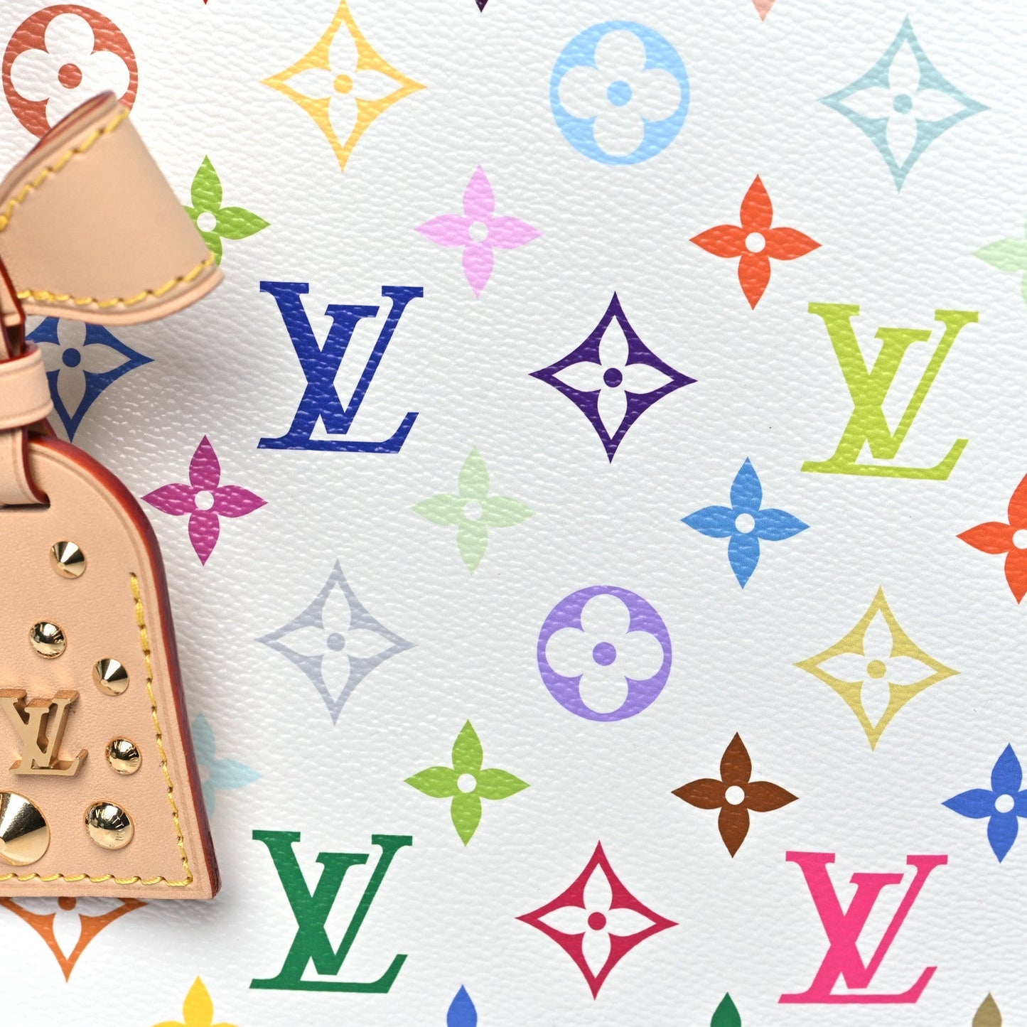 LV X TM Monogram Multicolor Neverfull MM White