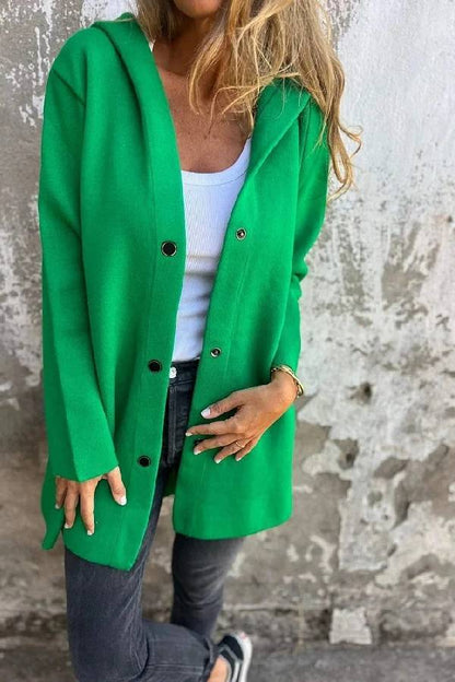 Abrigo casual de color liso para mujer