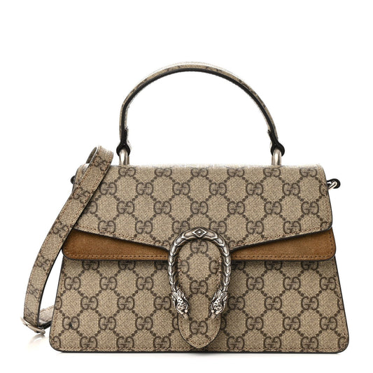 GG Supreme Monogram Small Dionysus Top Handle Bag Taupe