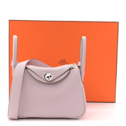 Taurillon Clemence Verso Mini Lindy 20 Mauve Pale Mushroom