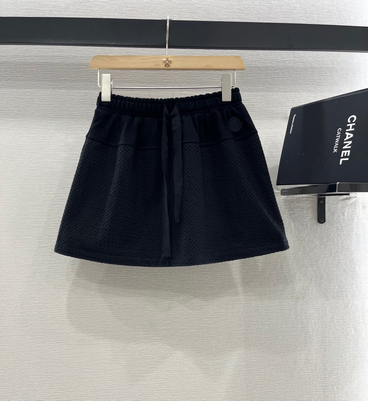 Moncle 25 Mest Vest High Waist Skirt Set Black Cotton 248974