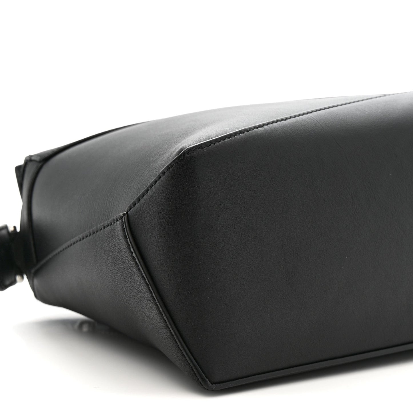 Calfskin Small Puzzle Edge Bag Black