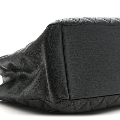 Caviar Quilted Grand Shopping Tote GST Black