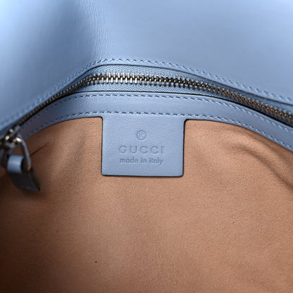 Calfskin Matelasse Small GG Marmont Shoulder Bag Porcelain Light Blue