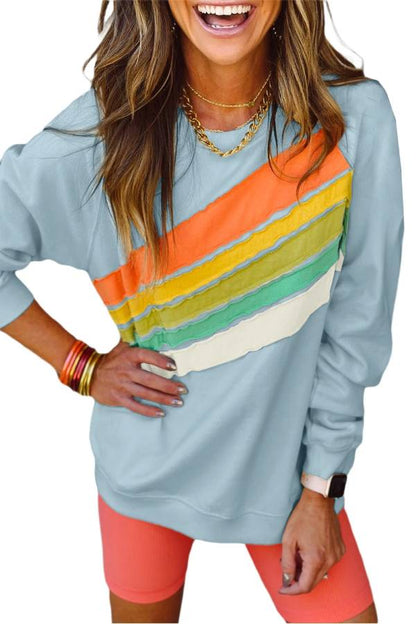 Sudadera con bloques de color arcoíris albaricoque 