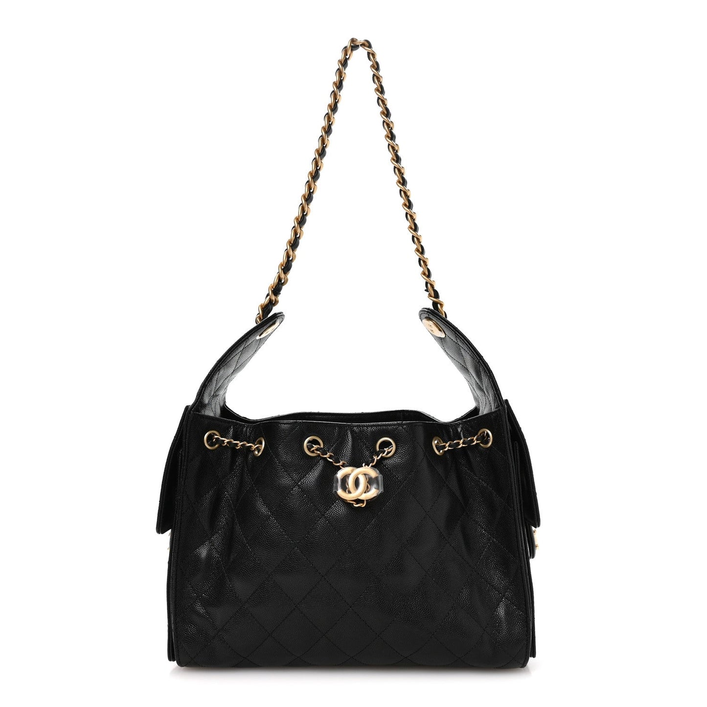 Caviar Quilted Small Chanel 25 Handbag Black