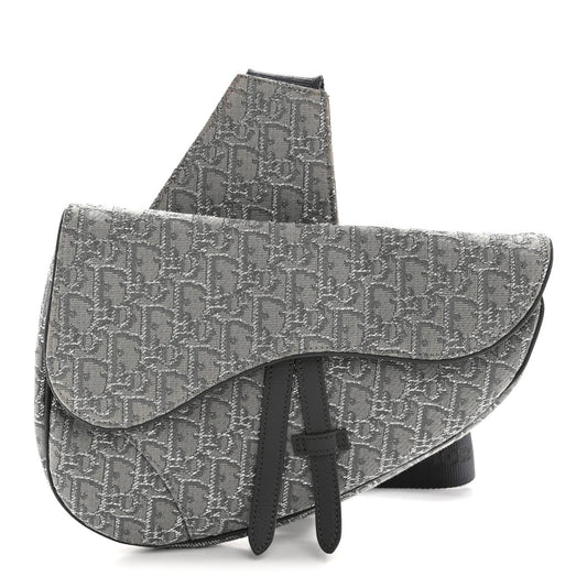 Oblique Mens Saddle Bag Grey