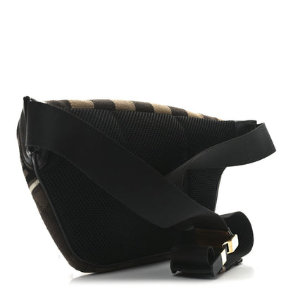 Vitello Century Maglia Pattern Mix Belt Bag Havana