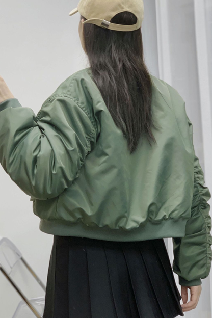 Chaqueta de piloto informal de algodón suelta 