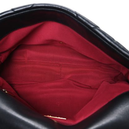 Shiny Goatskin Quilted Maxi Chanel 19 Flap Black