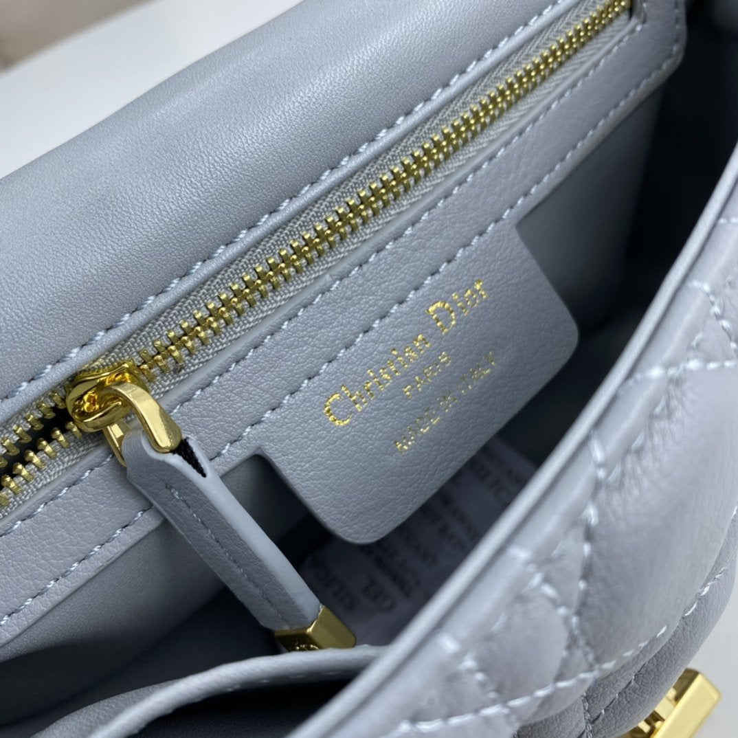 Dior Small Dior Caro Bag Black Supple Cannage Calfskin Women