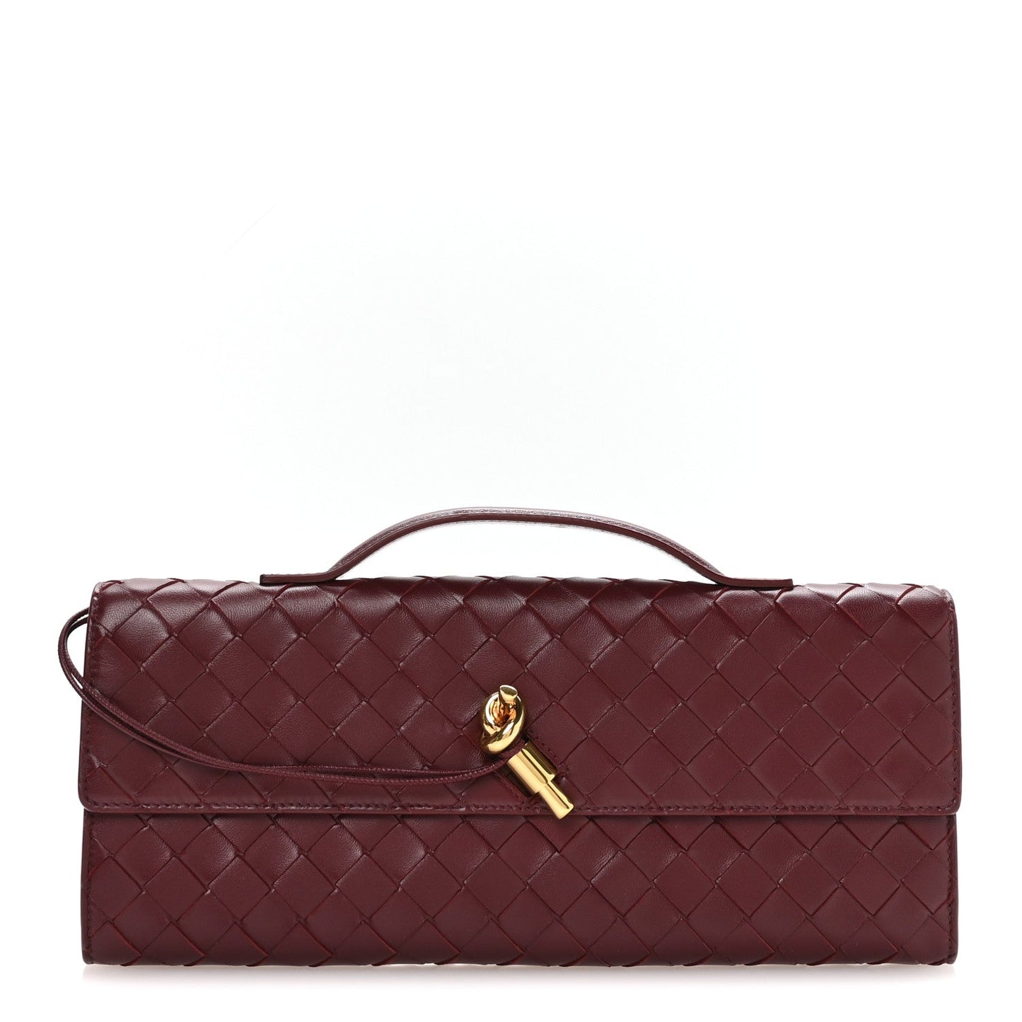 Nappa Intrecciato Long Andiamo Top Handle Clutch Barolo