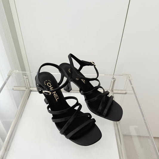 CC Cruise 25/26 Sandal 95mm Black Lambskin 597353