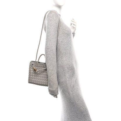 Nappa Intrecciato Small Andiamo Shoulder Bag Sterling