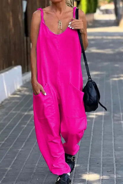 Mono playero informal con bolsillos en color liso Relaxing Bay