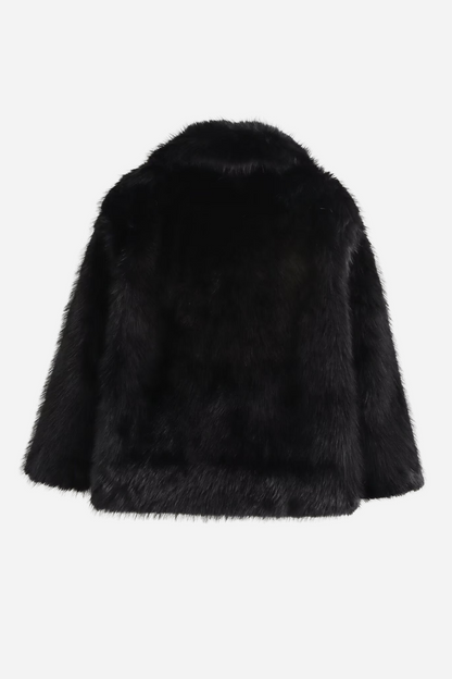 Chaqueta con cuello chal de piel sintética Lucy 