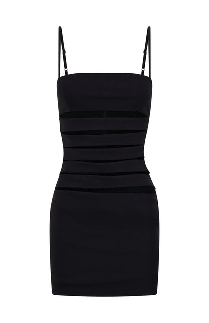 He Won't Hear This Mini Dress Black