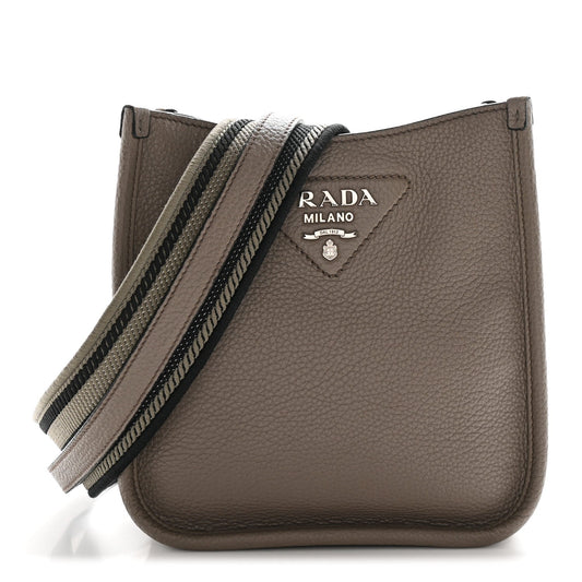 Vitello Daino Soft Mini Hobo Messenger Bag Argilla