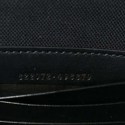 GG Supreme Monogram Calfskin Web Medium Messenger Bag Black Grey
