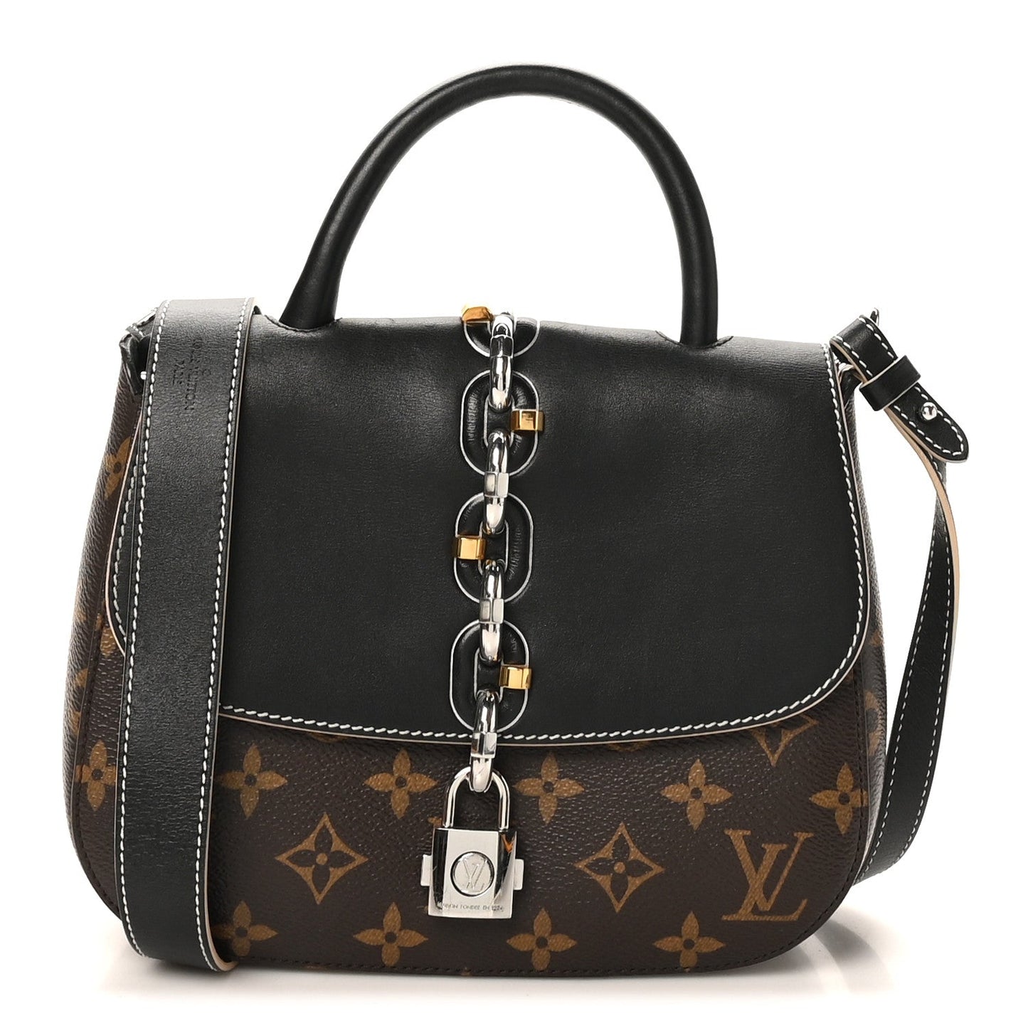 Calfskin Monogram Chain It Bag PM Black