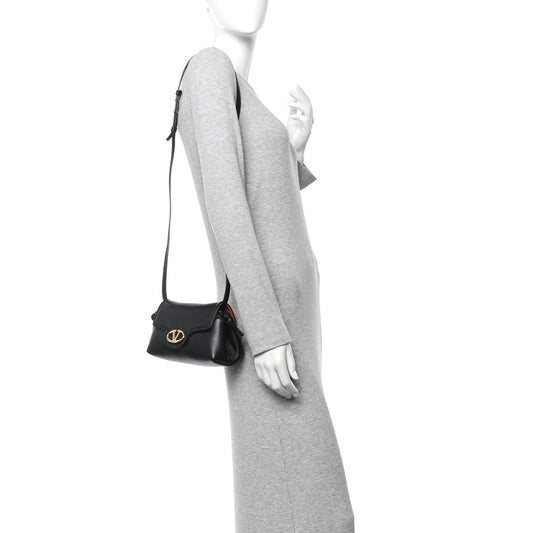 Lambskin Vlogo Mini Crossbody Bag Black