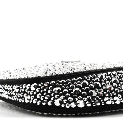 Satin Crystal Cleo Adjustable Strap Shoulder Bag Metal