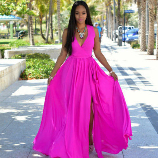 Vestido sexy de gasa holgado para mujer para primavera y verano
