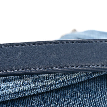 Denim Quilted Small Boy Flap Blue