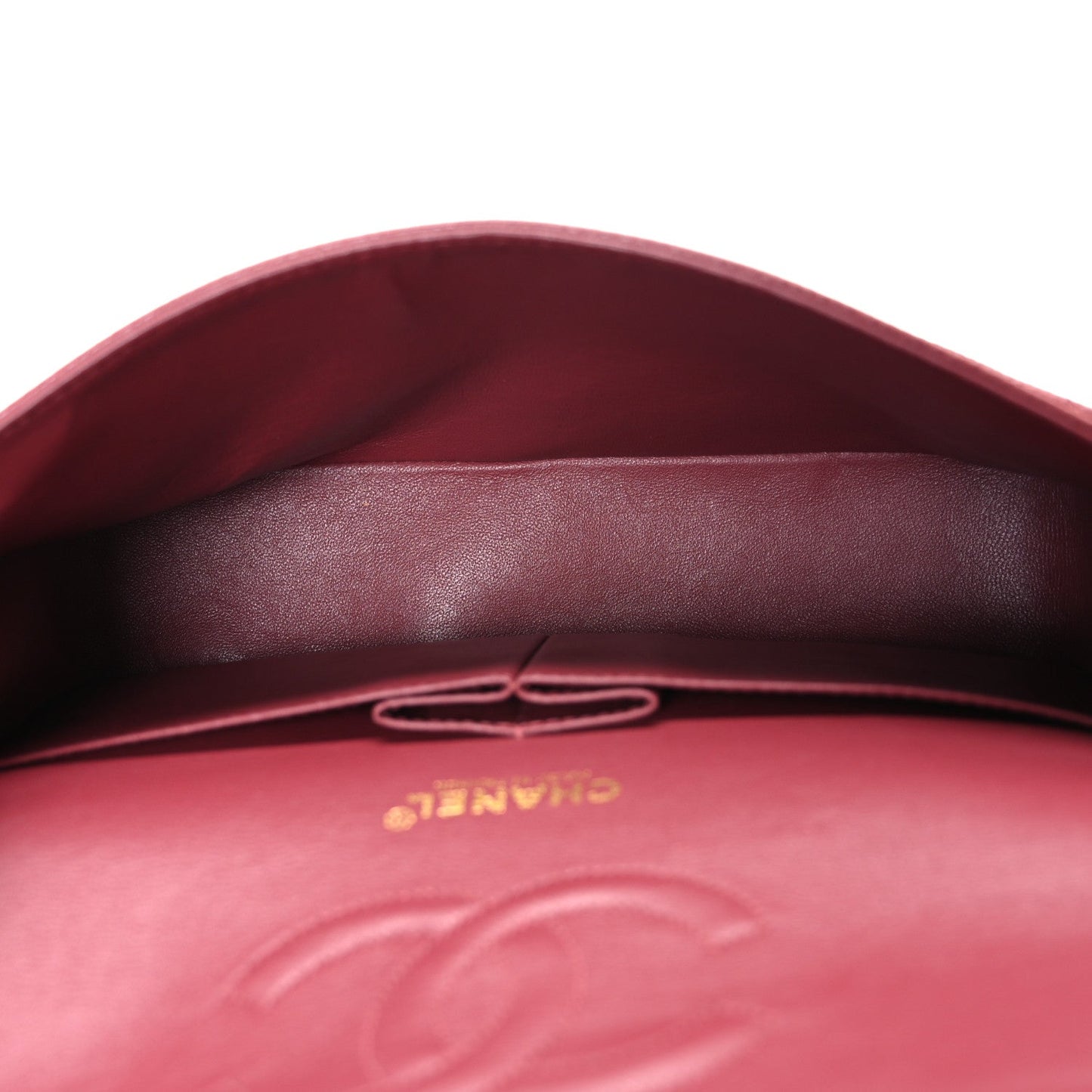 Caviar Quilted Medium Double Flap Dark Pink