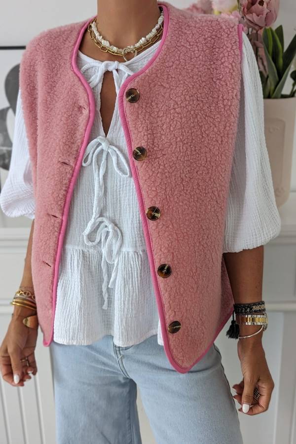 Chaleco con botones de moda