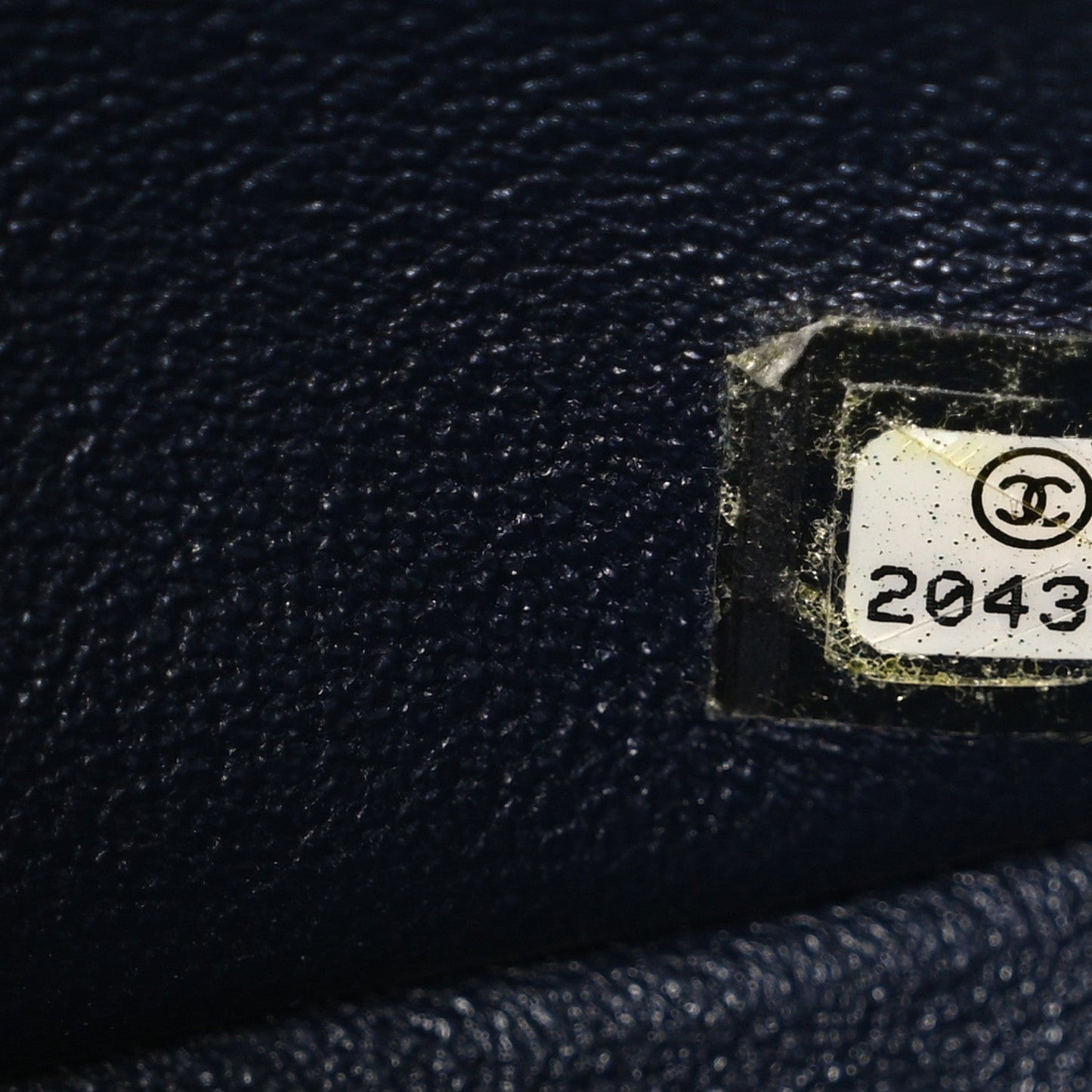 Lambskin Quilted Jumbo Double Flap Navy