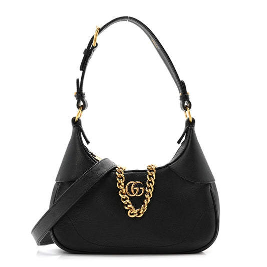Goatskin Small Aphrodite Shoulder Bag Black