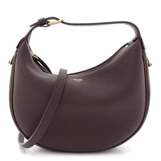 Supple Grained Calfskin Teen Lulu Shoulder Bag Deep Burgundy