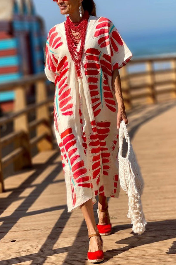 Vestido tipo blusa extragrande con mangas estilo kimono
