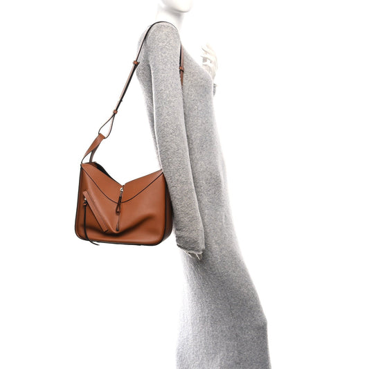 Calfskin Small Hammock Shoulder Bag Tan