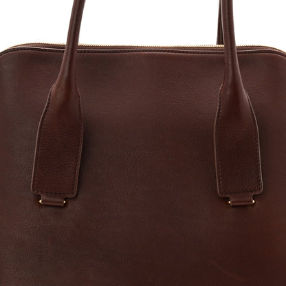 Polished Saddle Calfskin Large Devon Bag Burgundy