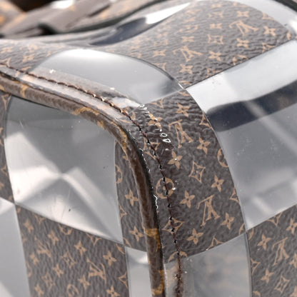 PVC Monogram Chess Keepall Bandouliere 25