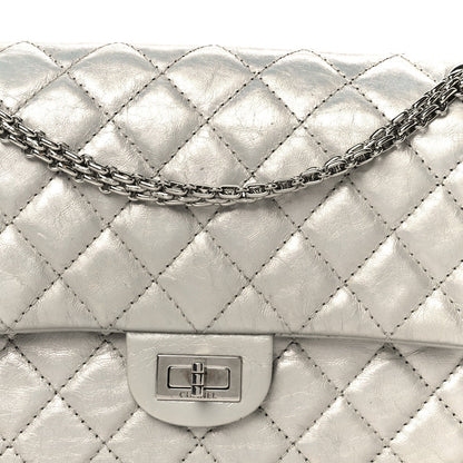 Metallic Lambskin Quilted 2.55 Reissue 226 Flap Silver
