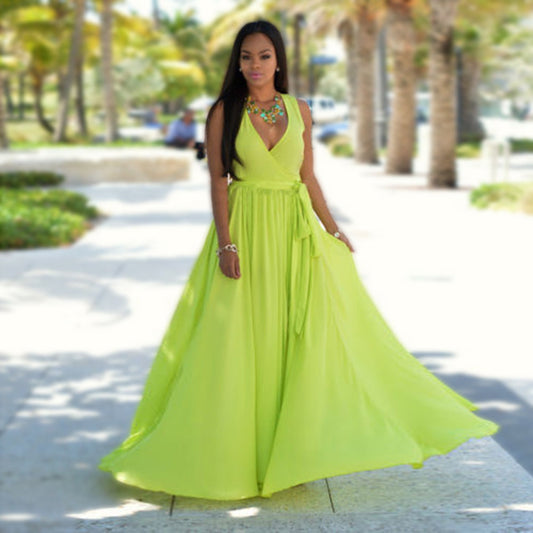 Vestido sexy de gasa holgado para mujer para primavera y verano