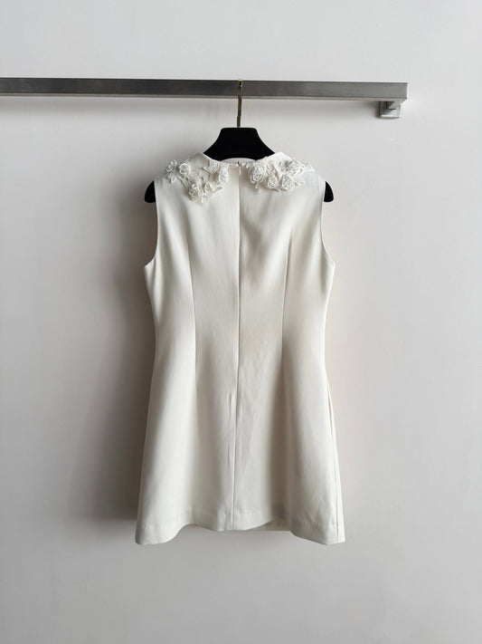 CC 26SS Sleeveless Dress White Polyester 352964